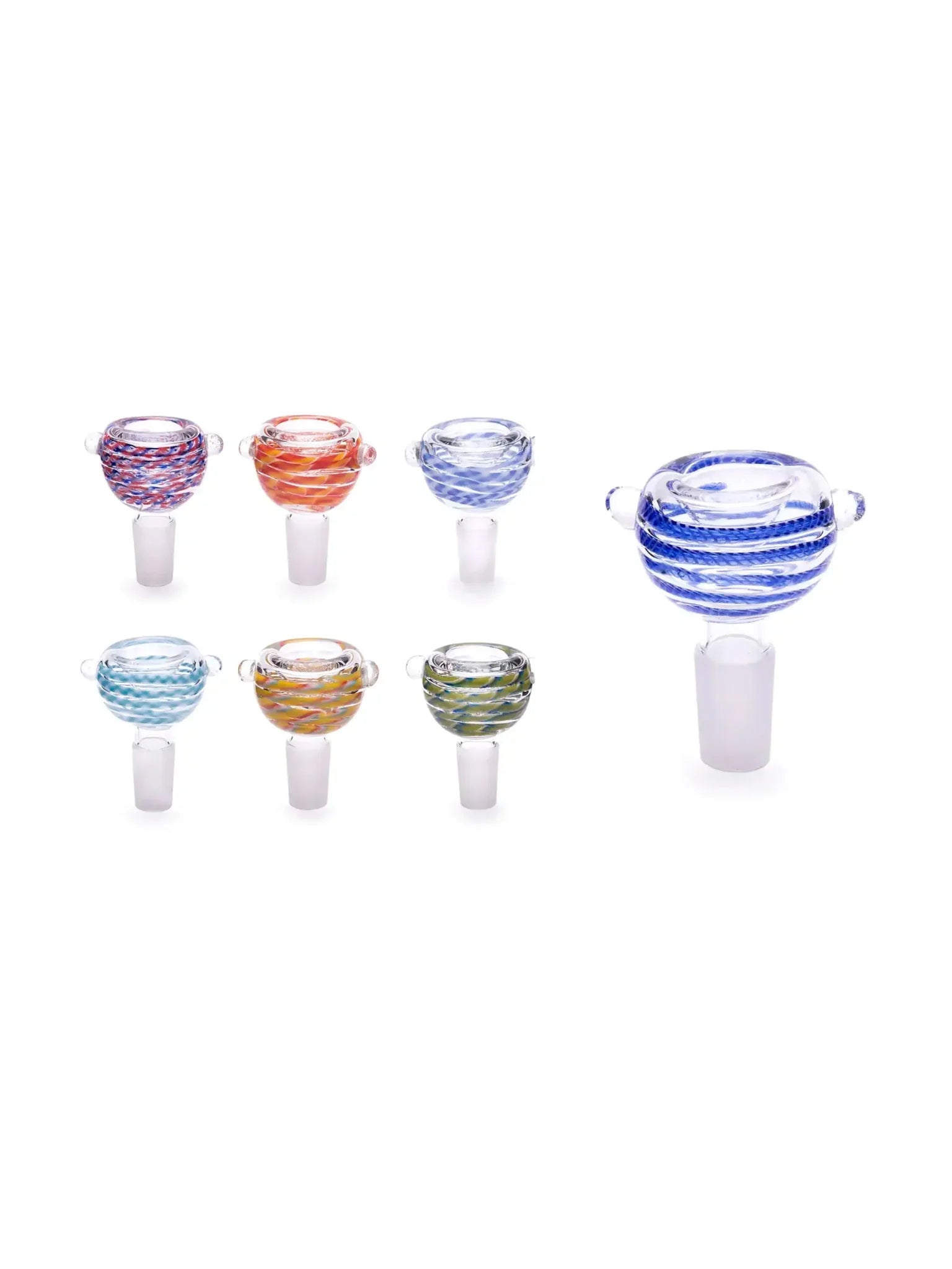 Bowl macho 14mm de vidro colorido para acessórios de tabacaria em fundo branco